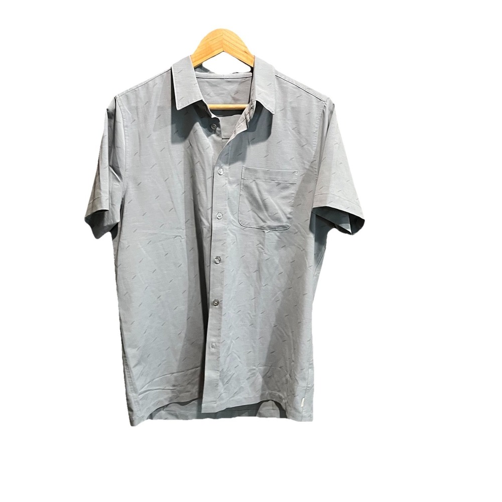 Vuori Gray Short Sleeve Bridge Men's Casual Button Down Shirt Size Medium - Picture 1 of 5